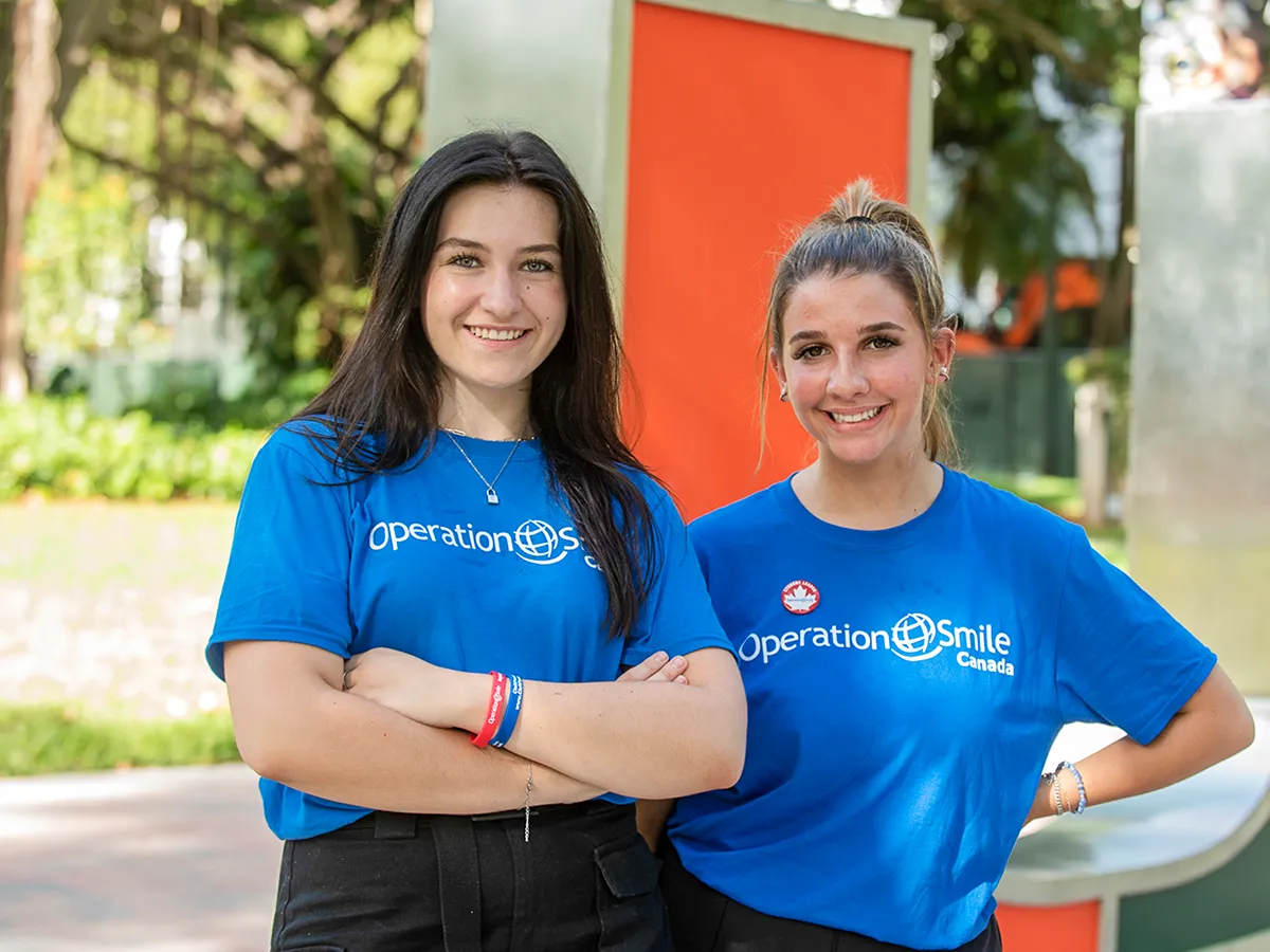 Outstanding Operation Smile Student Programs volunteers Quinn Henry and Teah Popatheodorou were selected to serve as team leaders during Operation Smile's 2022 International Student Leadership Conference