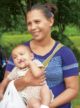 Yeli holding her daughter Elizabeth in Porto Velho, Brazil