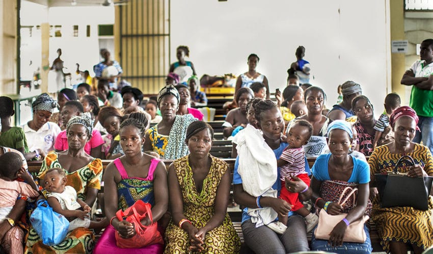 Patients in Ghana waiting to be selected for surgery