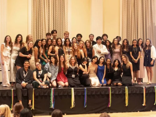 Student Team Leaders play an important role during ISLC. Here they are pictured during one of the celebrations.