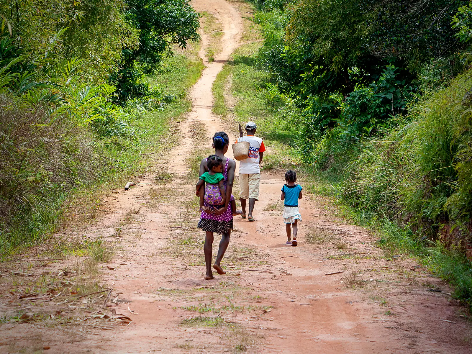 Walking from home to their nearest hospital at Anivorano Est where they can find informations about Operation Smile and find transport to take them to the mission in Tamatave. The walk takes 3 hours over rough terrain and rivers.