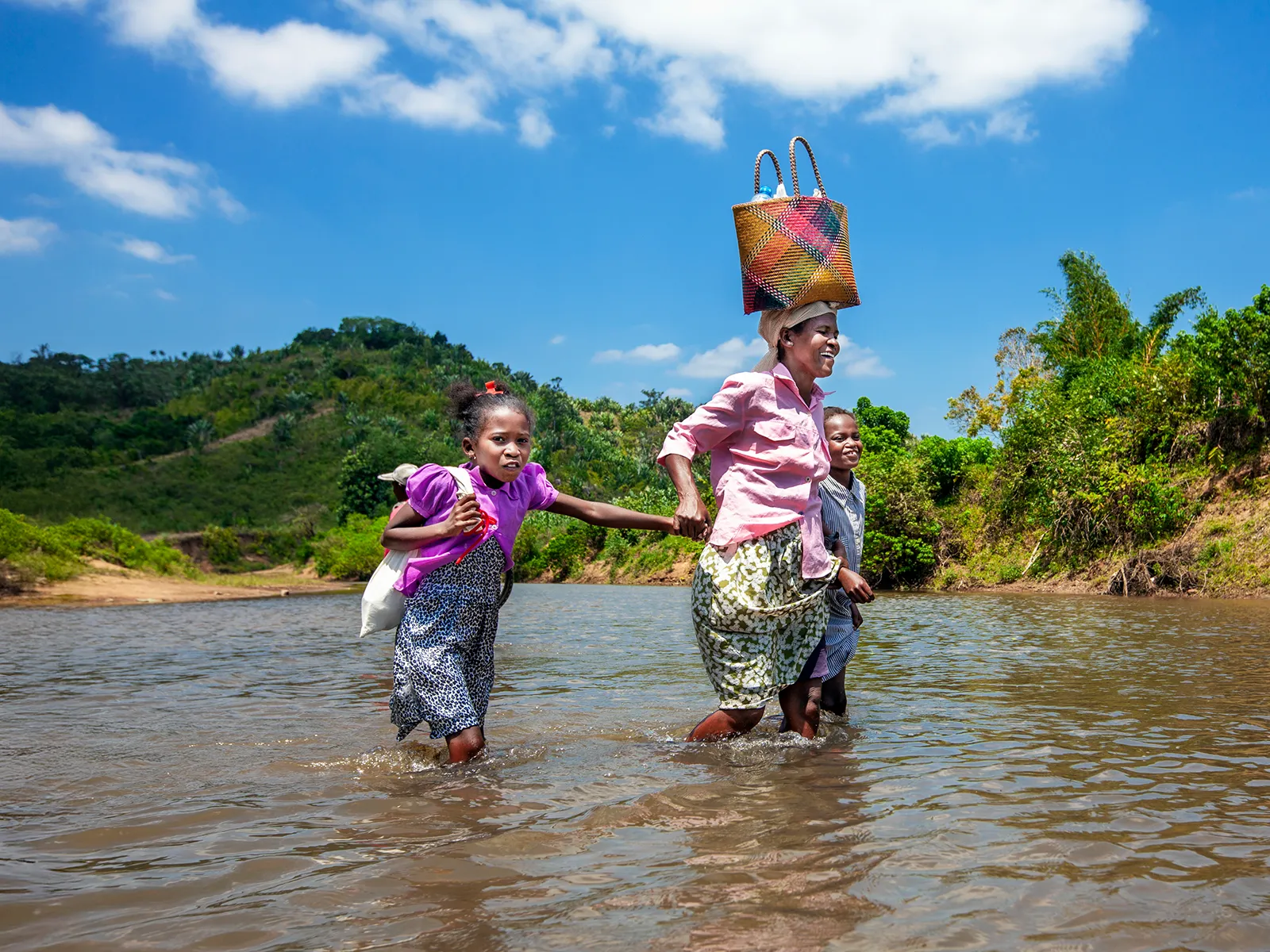 Sandra Vavivola, Female, 12 years old, UCL, After, with Grandmother Emanuelle Baozoma. Follow up visit to Sandra's village near Mahanoro.