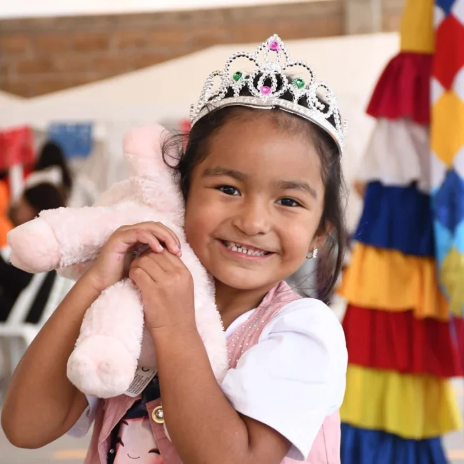 Lilia's smile brings joy to those around her.