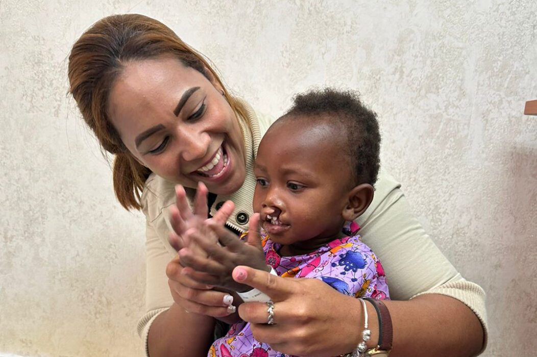 Mornet with Child Life Specialist pre-surgery