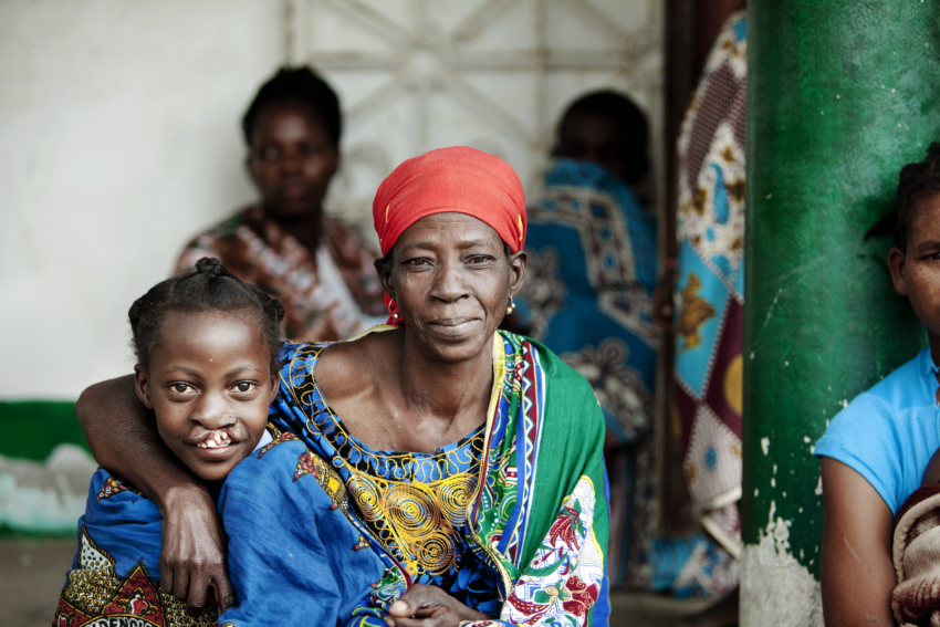 12 year old female cleft patient with her mom.