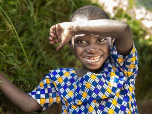 Valentine from Rwanda shows us her beautiful smile.