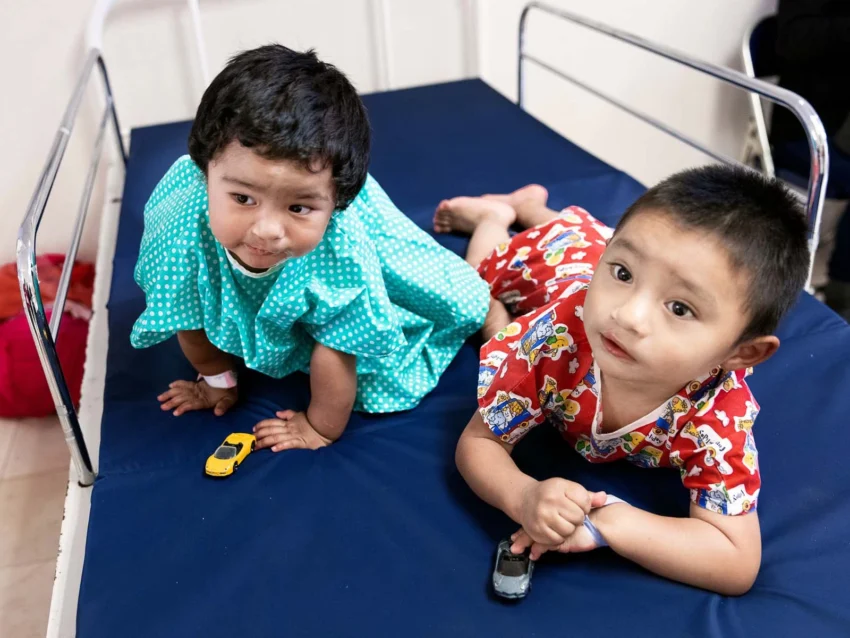 Lilia and Sebastian of Mexico become friends as they await their cleft surgeries.