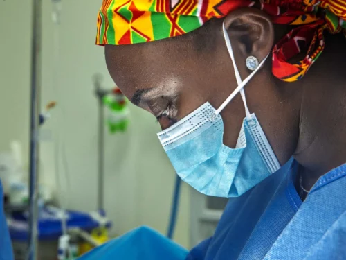 Surgeon Francoise Mukagaju is focused on delivering the best outcomes during surgery.